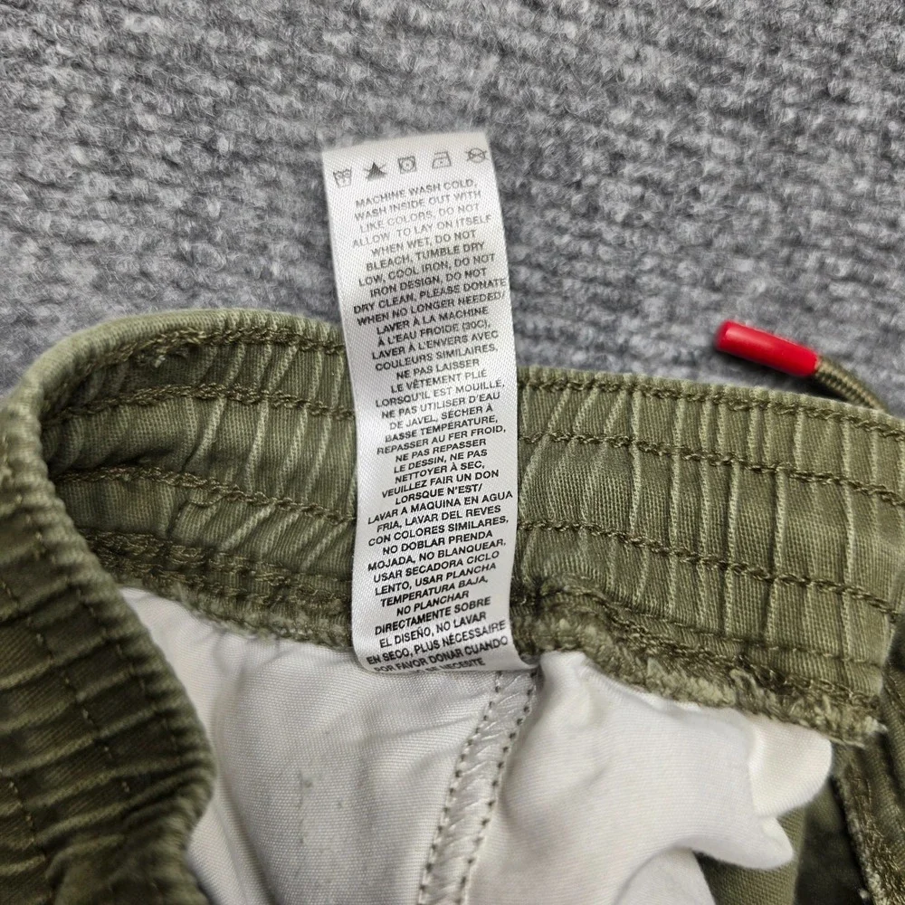 Levi's Boys Size 14 Olive Green Pull-On Cargo Pants Elastic Waist Stretch Twill